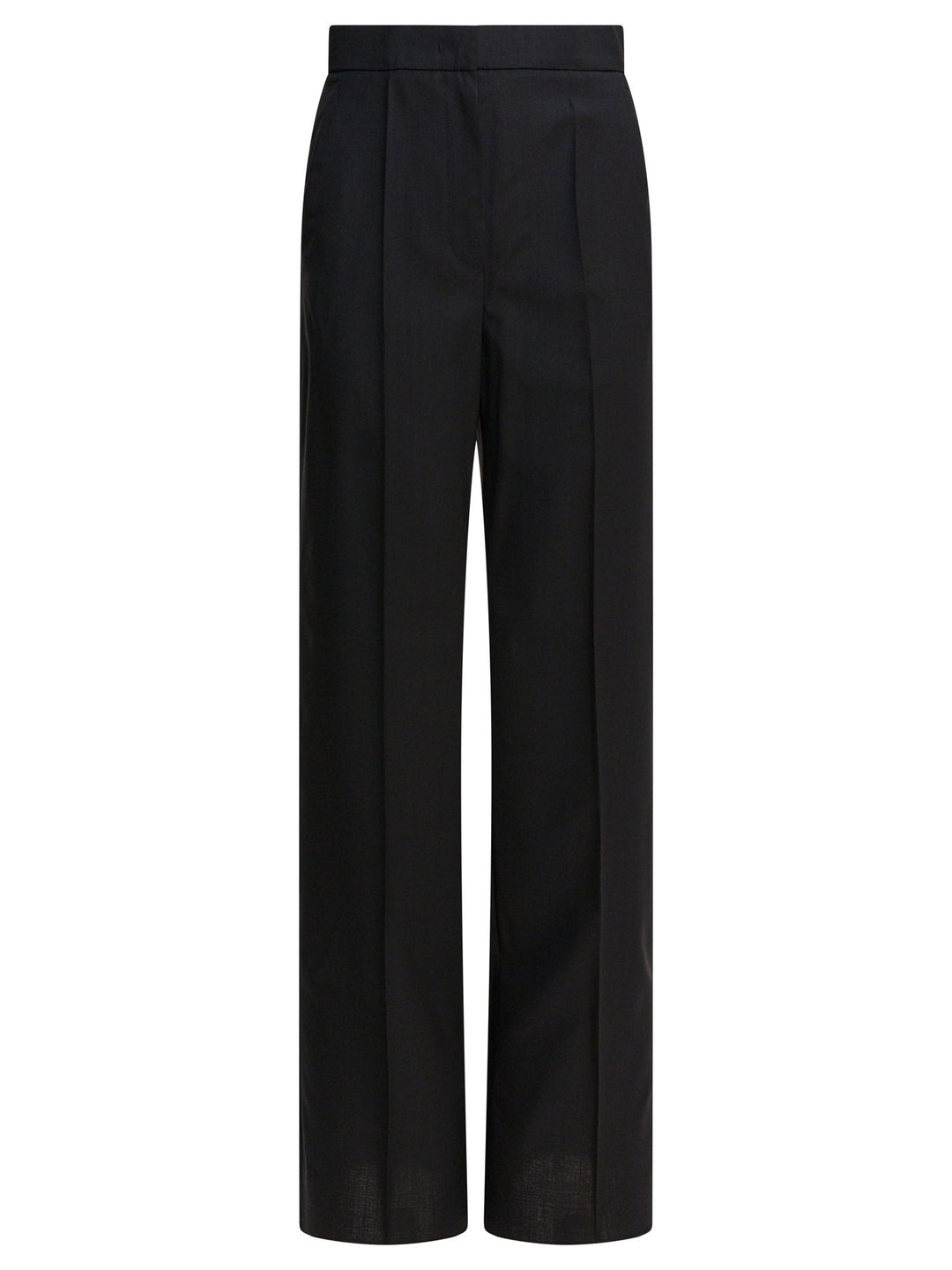Max Mara Light Wool Straight Trousers - Black | 7fafe1754756410e908d5bbc5470a2538985b64a