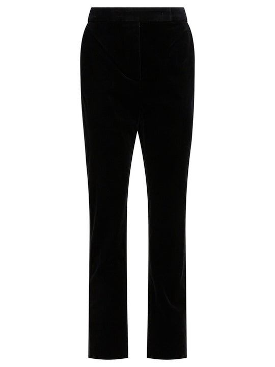 Velvet Pants Trousers Black