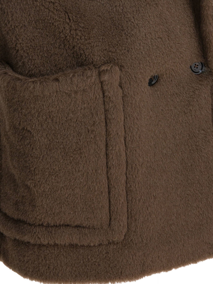 Max Mara Sleeveless Teddy Jacket In Alpaca And Wool Jackets and Coats - Brown | fe471435c311ba2ad414e585247cfc299526a374