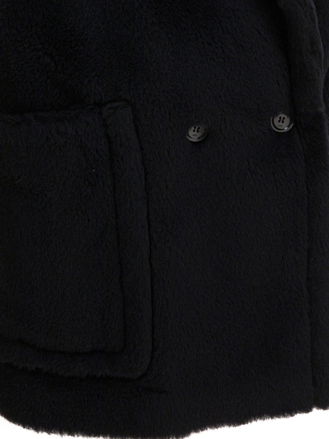Max Mara Sleeveless Teddy Jacket In Alpaca And Wool Jackets and Coats - Black | f637afad4fbfc2b6334a53fcd51bf66efd7e55c5
