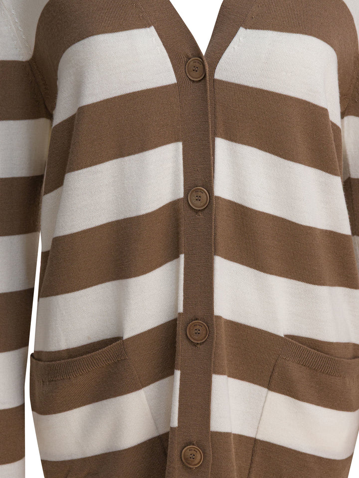 Max Mara Cardigan With 1951 Lettering Knitwear - Brown | 00d6504f20e856768381085224ca275f596a9112