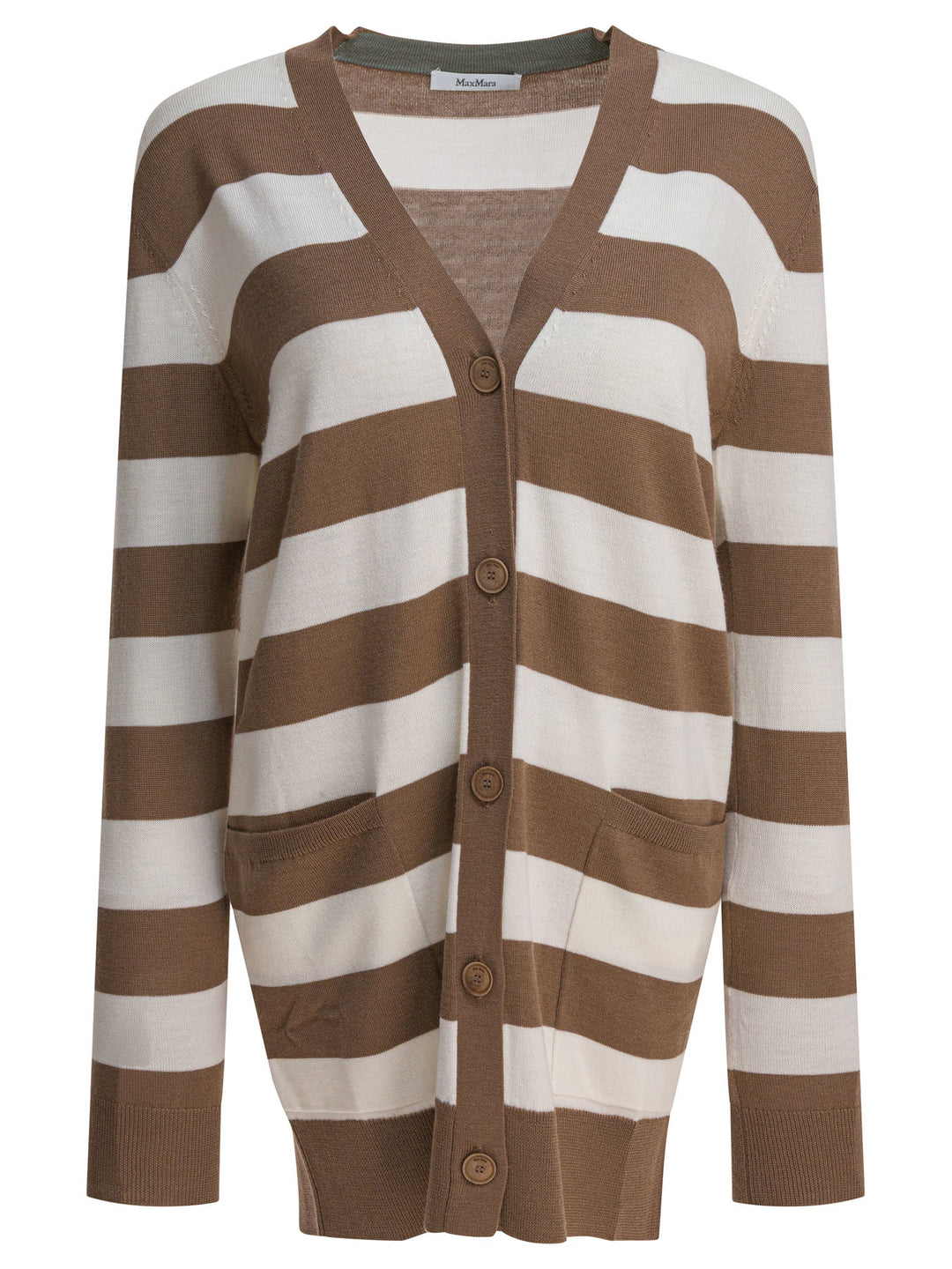 Max Mara Cardigan With 1951 Lettering Knitwear - Brown | 36320b1eb3222629c496cc3587556eb733d2b0bd