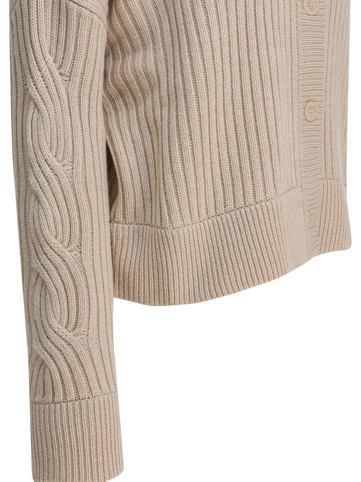 Max Mara Wool And Cashmere Cardigan Knitwear - Beige | a50d6e8c8c6bda7cdc18b255a279d41279f1fa88