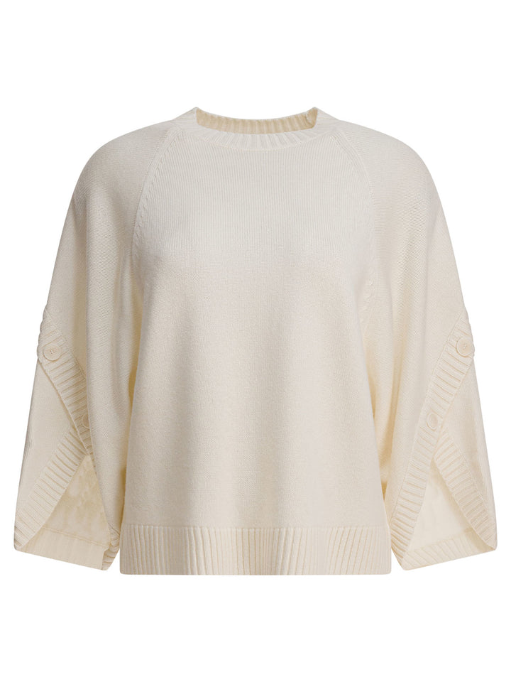 Max Mara Wool And Cashmere Over Sweater Knitwear - White | 905be83ebc0d8d85f5eb5e98e406d678758b0b58