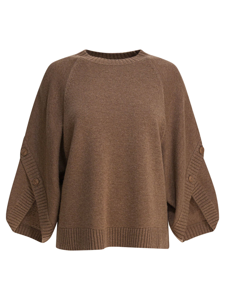 Max Mara Wool And Cashmere Over Sweater Knitwear - Brown | da48b44865cf6859c25eff1f134efdbb3c2c5711