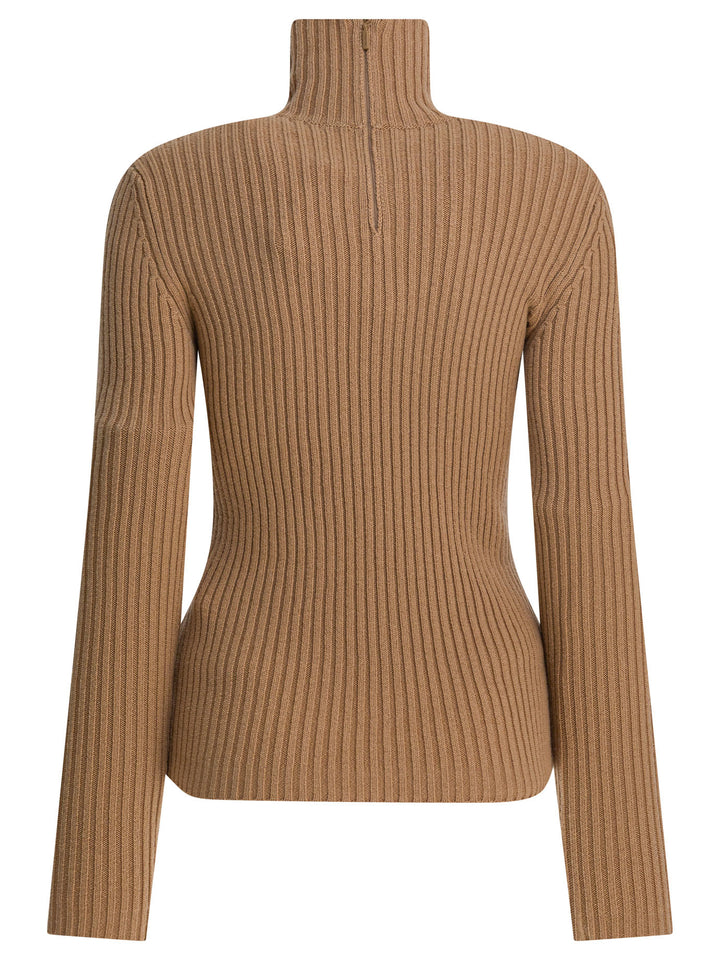 Max Mara Wool And Cashmere Turtleneck Sweater Knitwear - Beige | d057a340bfc7bcf59419be631e89f595b61429aa