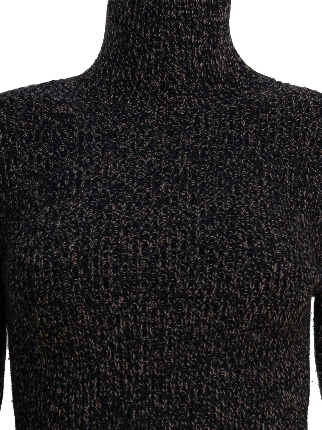 Max Mara Wool And Cashmere Mouliné Turtleneck Sweater Knitwear - Black | baebfab10297aecc0c7bb1616754856ffe19c741