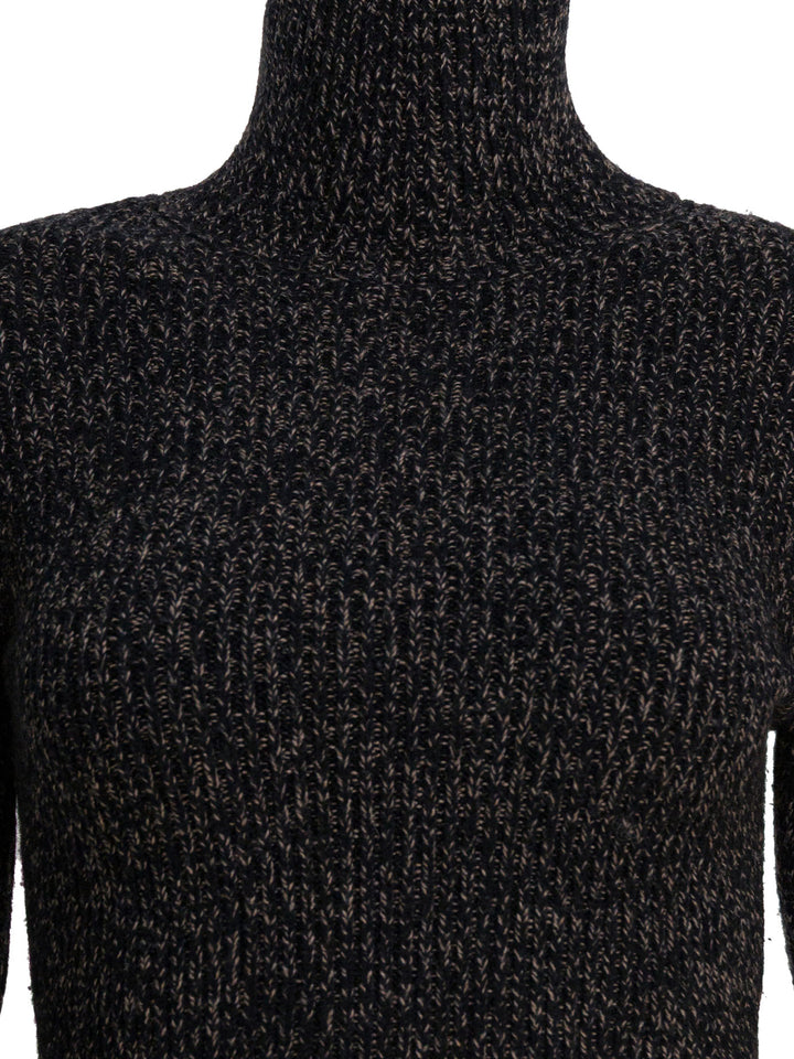 Max Mara Wool And Cashmere Mouliné Turtleneck Sweater Knitwear - Black | baebfab10297aecc0c7bb1616754856ffe19c741