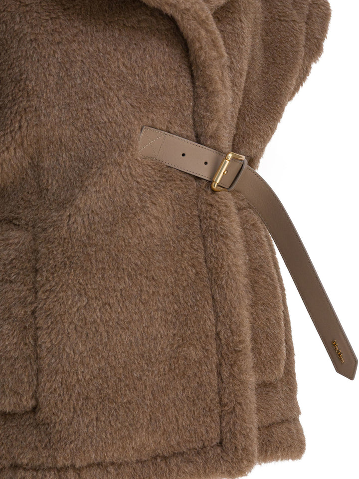 Max Mara Teddy Cape Made Of Alpaca And Cashmere Jackets and Coats - Brown | 4604e2335ef1a43687bf20887d0d65994063e120