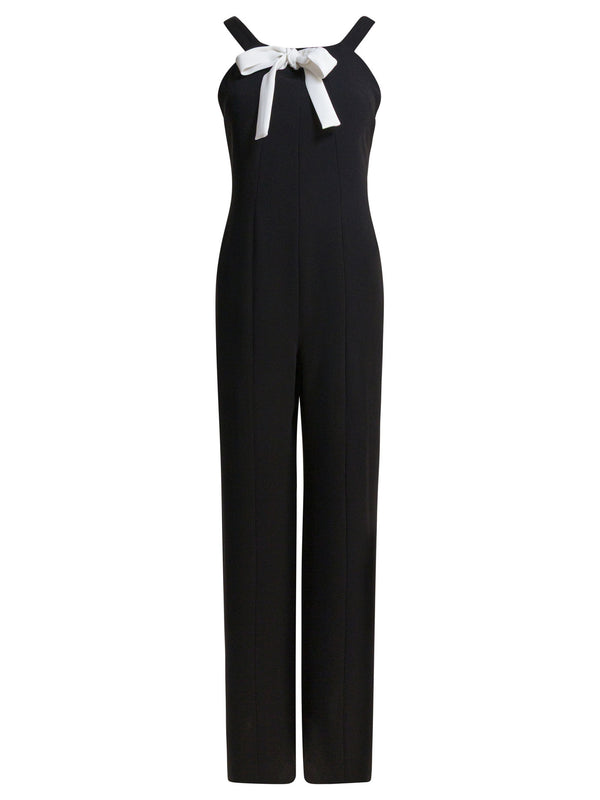 Jumpsuit With Bow And Zipper Dresses Black