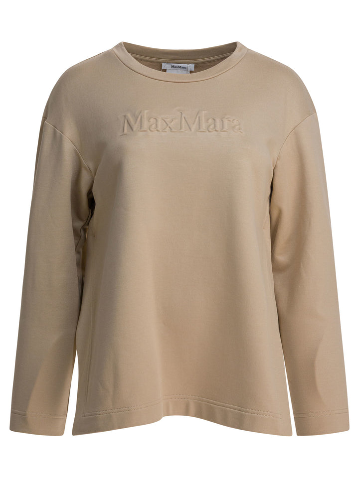 Max Mara Pure Silk And Cotton Sweatshirt Sweatshirts - Brown | eb15cd74c3a33a0e3883d669dc845be02a0e03dc