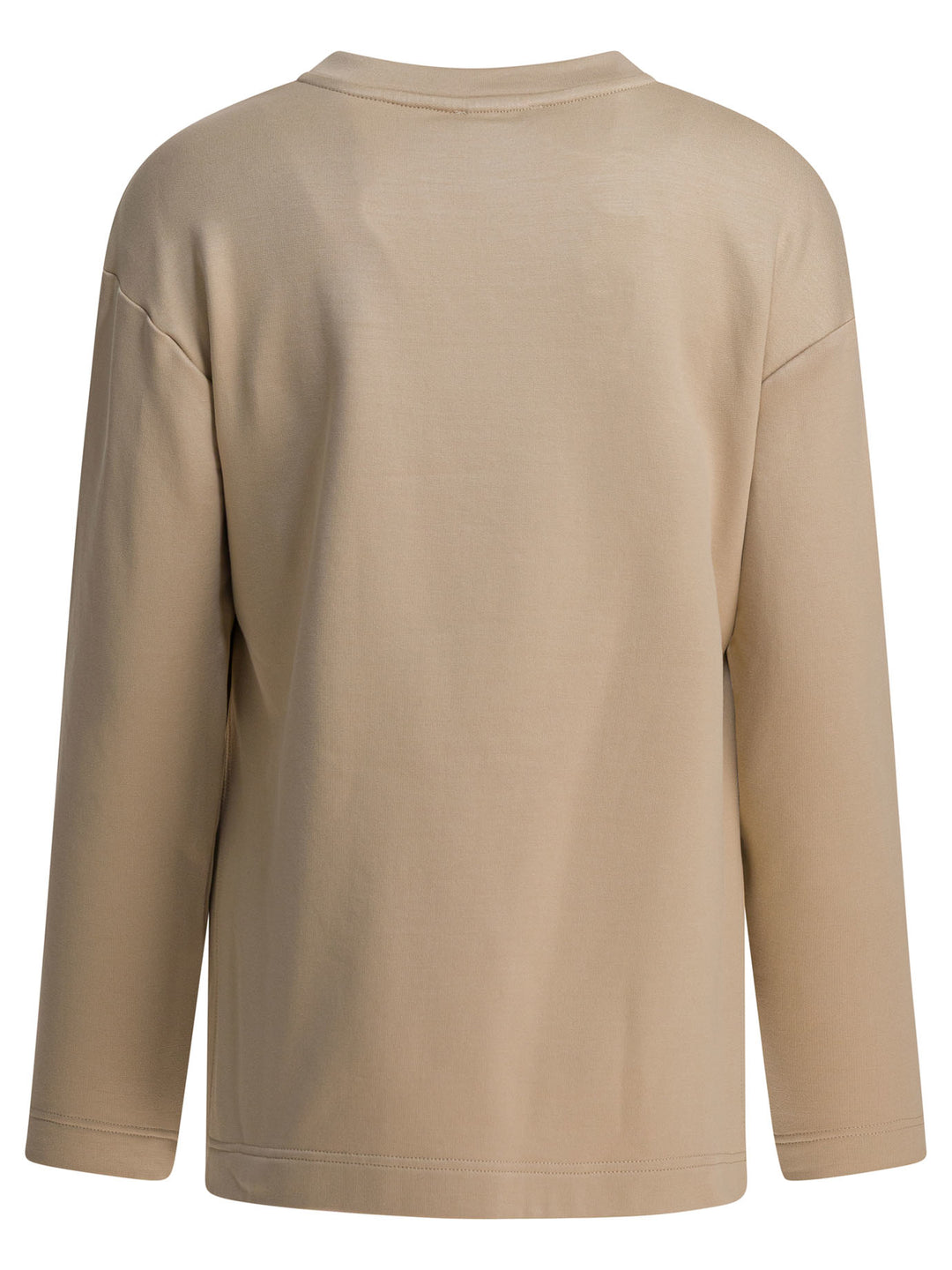 Max Mara Pure Silk And Cotton Sweatshirt Sweatshirts - Brown | d5e9678e01b5d20f3755958029854ade05b2ea7d