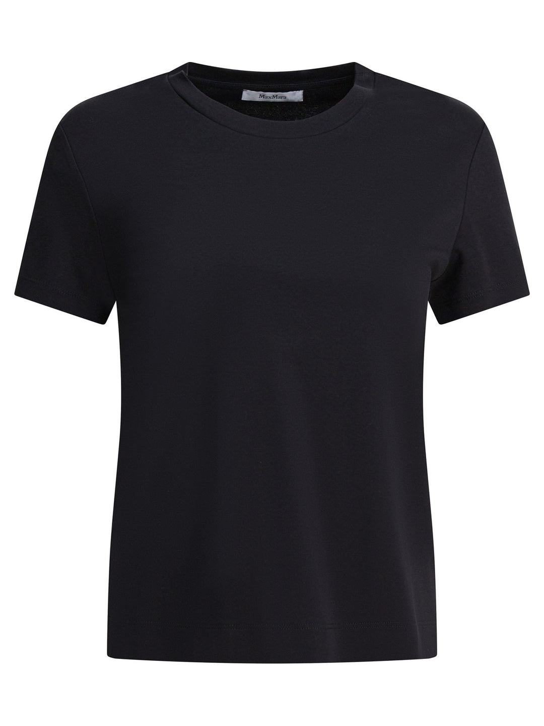Max Mara Pure Short-Sleeved Cotton T-Shirt T-shirts - Black | f1503b3fb8c9e542e59a9811f47fc28e4fc2c4d9