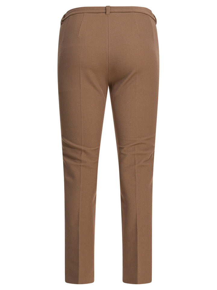Max Mara S Stretch Cotton Blend Pants Trousers - Brown | 0cc230ee493f94d11f89dfc8144a0d46e7ce46a3