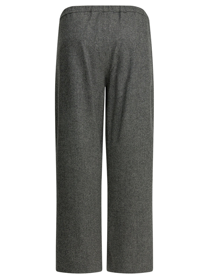 Max Mara S Wide Wool And Cashmere Pants Trousers - Grey | 88388abf4986c94d7b3baed31f6231968497a503