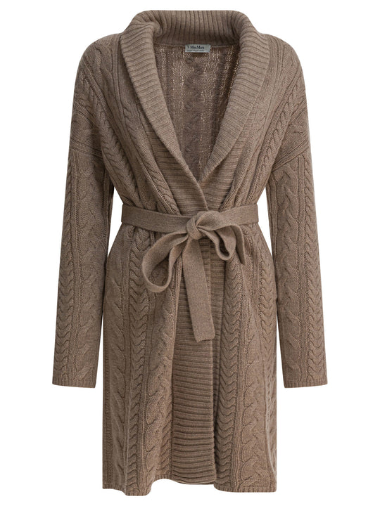 Wool And Cashmere Cardigan Knitwear Beige