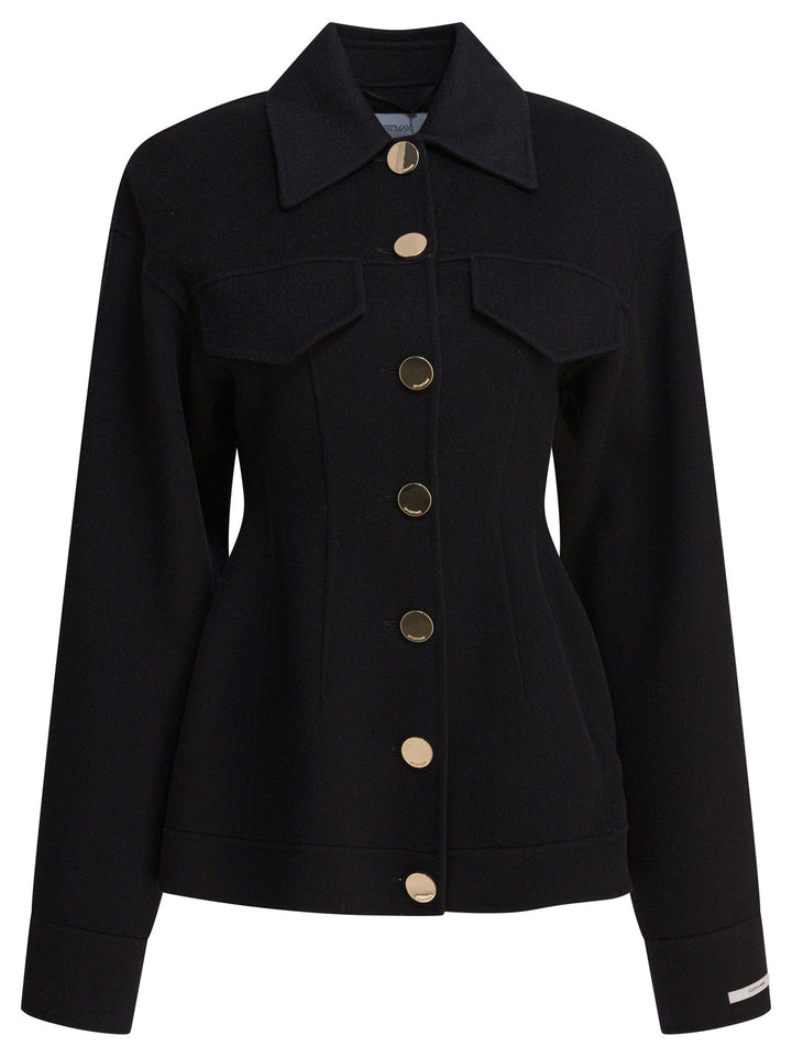 Max Mara Sportmax Wool Coat Jackets and Coats - Black | 6aa8f2c0943259144b4c5c8468cd492ab142300c