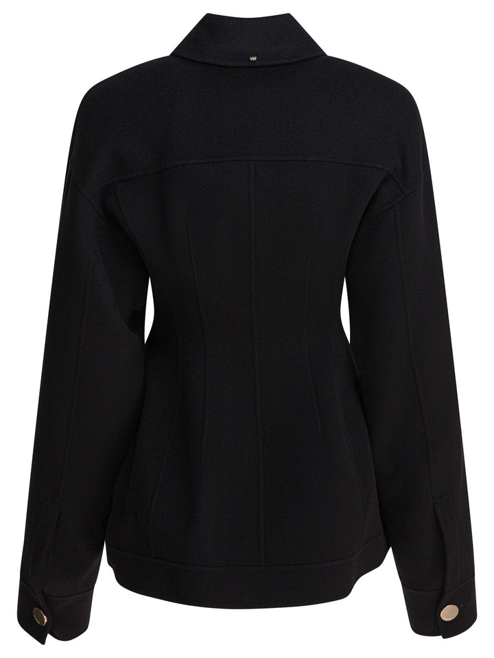 Max Mara Sportmax Wool Coat Jackets and Coats - Black | 5c9c7de28b69360c355718fd4376ffb2998abce2