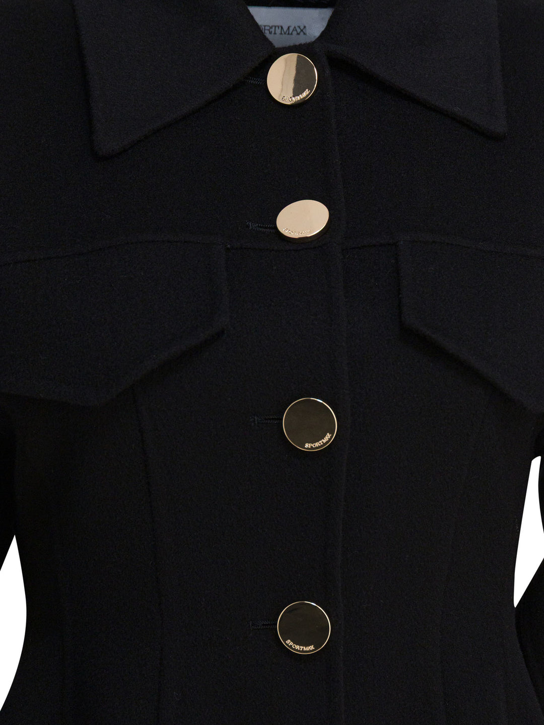 Max Mara Sportmax Wool Coat Jackets and Coats - Black | b50996d09b077e07345a103742b39de5de27891a