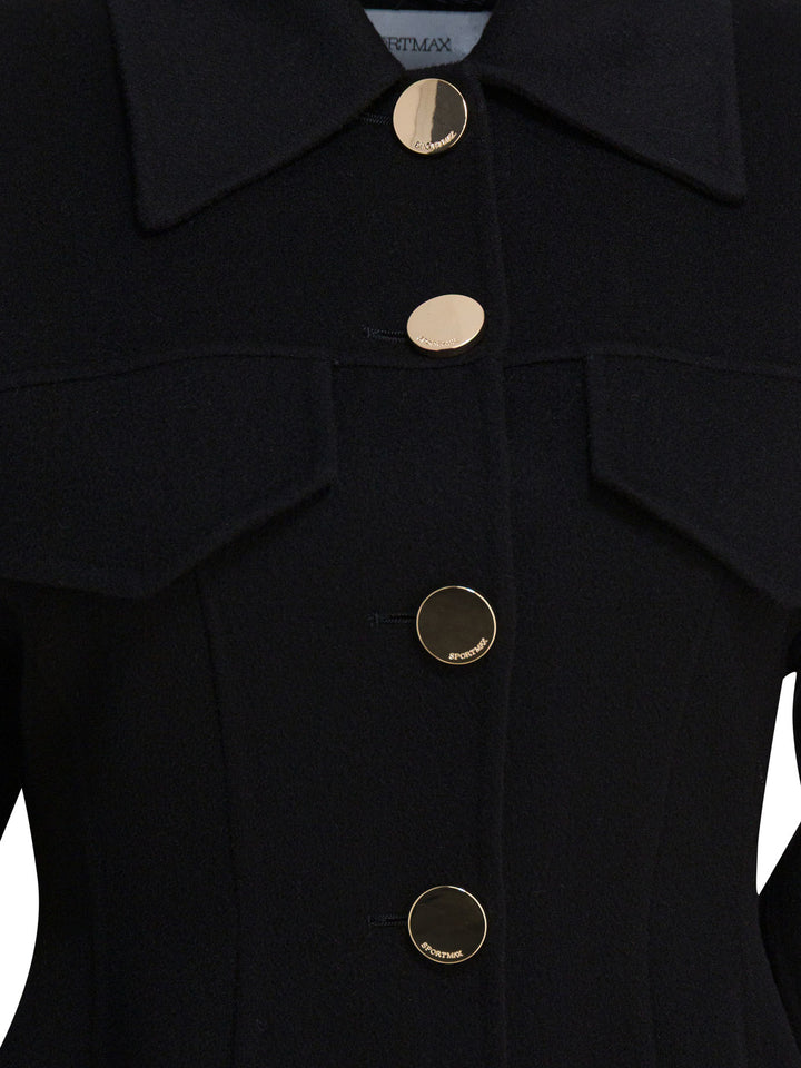 Max Mara Sportmax Wool Coat Jackets and Coats - Black | b50996d09b077e07345a103742b39de5de27891a