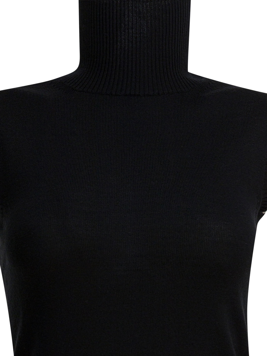 Max Mara Sportmax Mock Neck Sleeveless Knitwear - Black | 932ddb7883e9f353921b0305b20b54a5bf8f8419