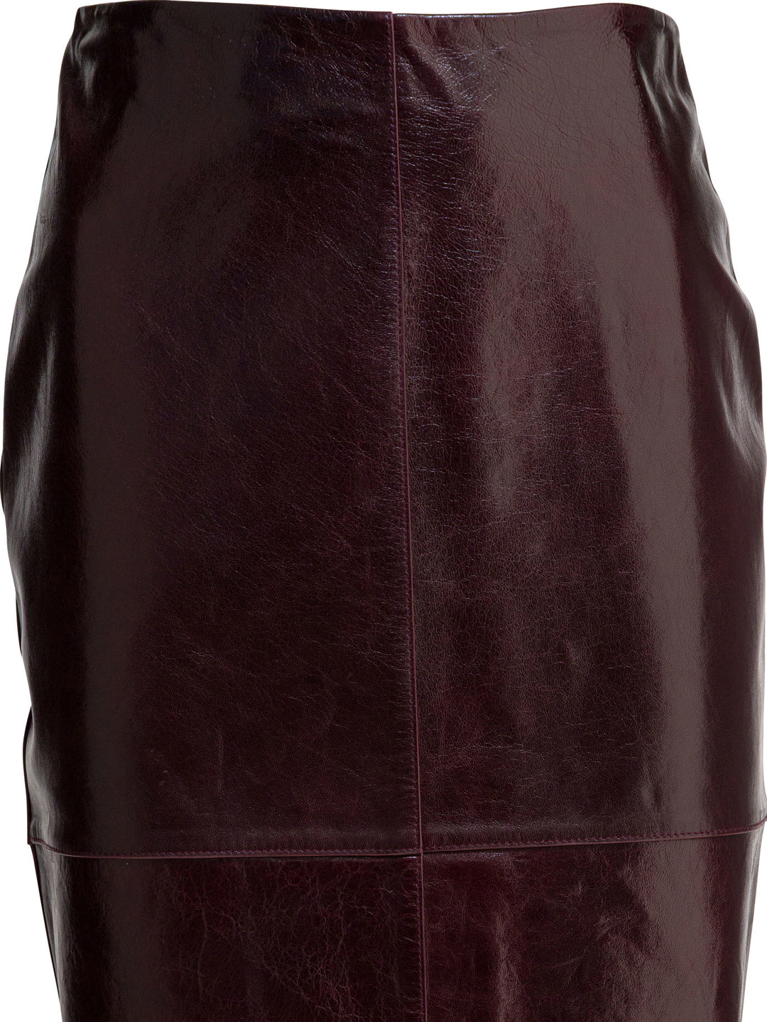 Max Mara Sportmax Leather Midi Skirt Skirts - Bordeaux | 0fec90dec7f754c986b766512e8e70a19a387885