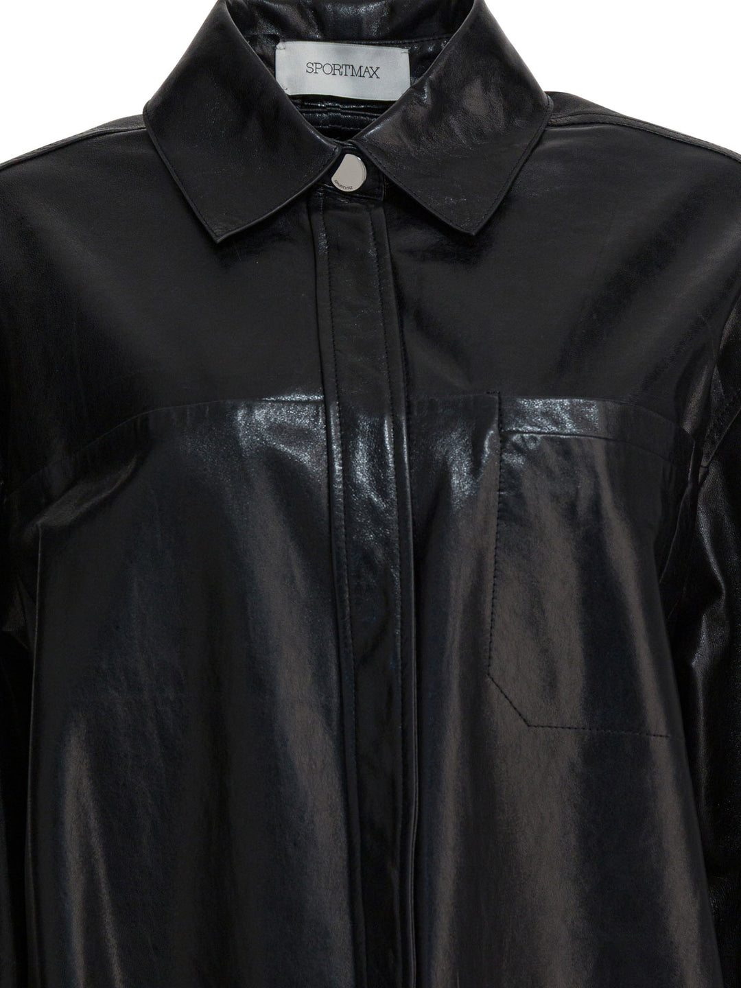 Max Mara Sportmax Leather Shirt Shirts - Black | 0ed7d53d9fc4f24c1df844bcbf38de6498089483