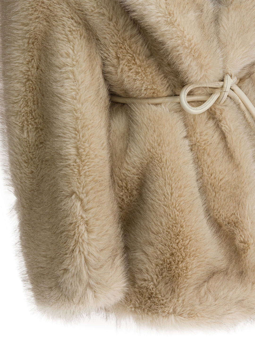 Max Mara Sportmax Furry Effect Fabric Coat Jackets and Coats - Beige | 5bf749b4a745a023e0da7851441e037c912d1b06