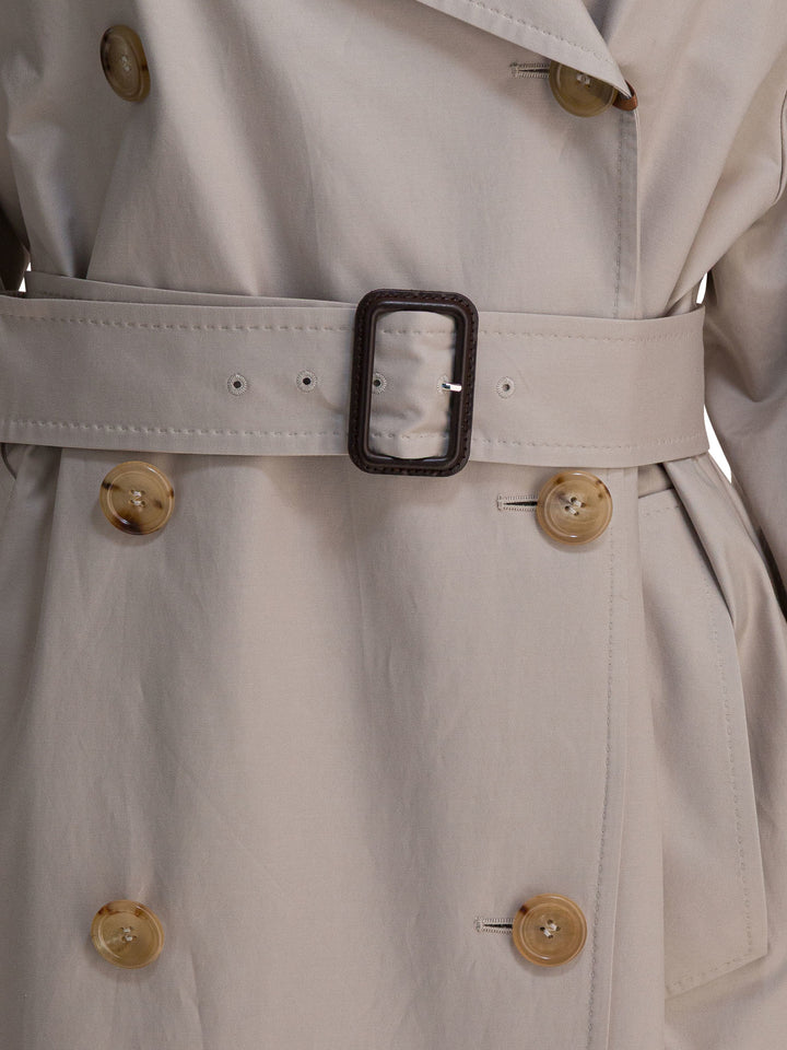 Max Mara The Cube Double-Breasted Cotton Twill Trench Coat Jackets and Coats - Beige | 01739439b521bf27a819063d3b8509f9d9f94ef2