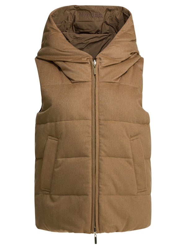 Reversible Sleeveless Jacket Jackets And Coats Brown