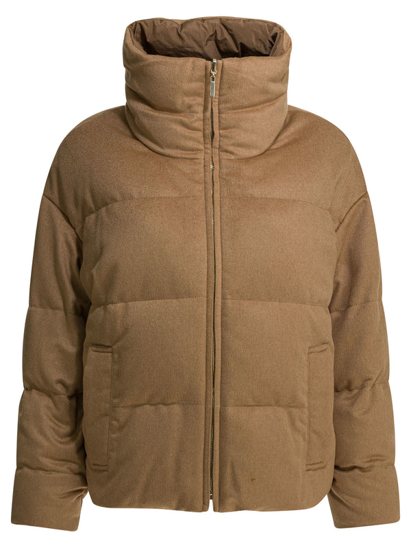 Reversible Short Down Jacket Jackets And Coats Brown