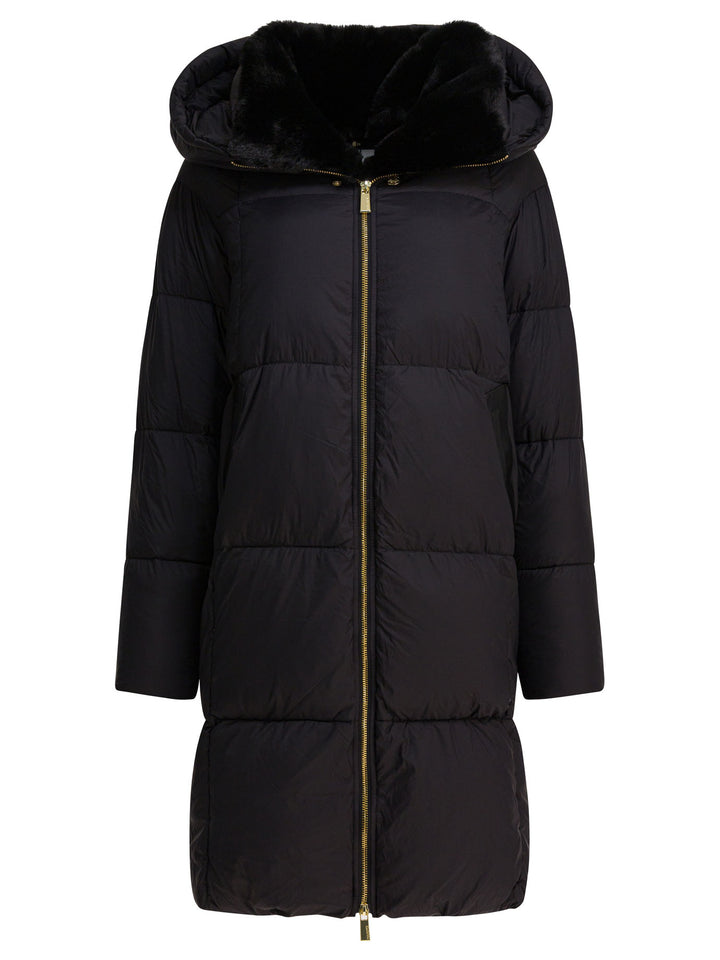 Max&Moi Long Down Jacket With Over Hood Jackets and Coats - Black | 91276fe65f6db0fcd59fc5fe9315557be800fca9