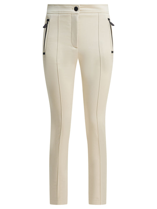 Nylon Pants Trousers Beige