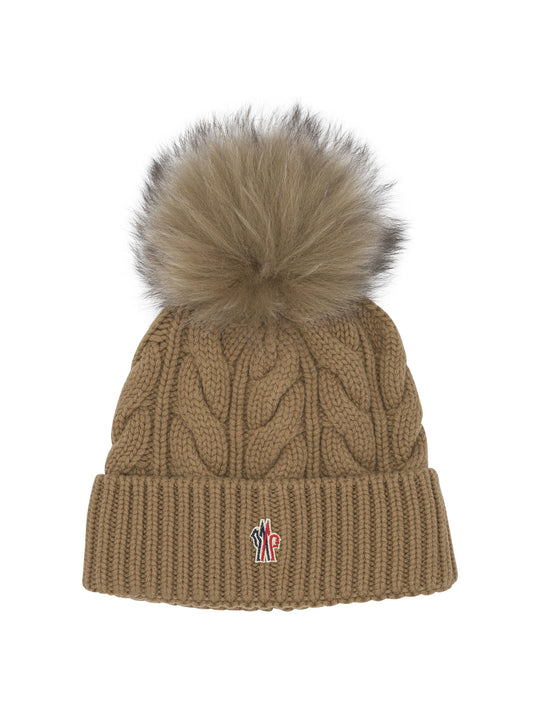 Wool Blend Beanie Hats Beige