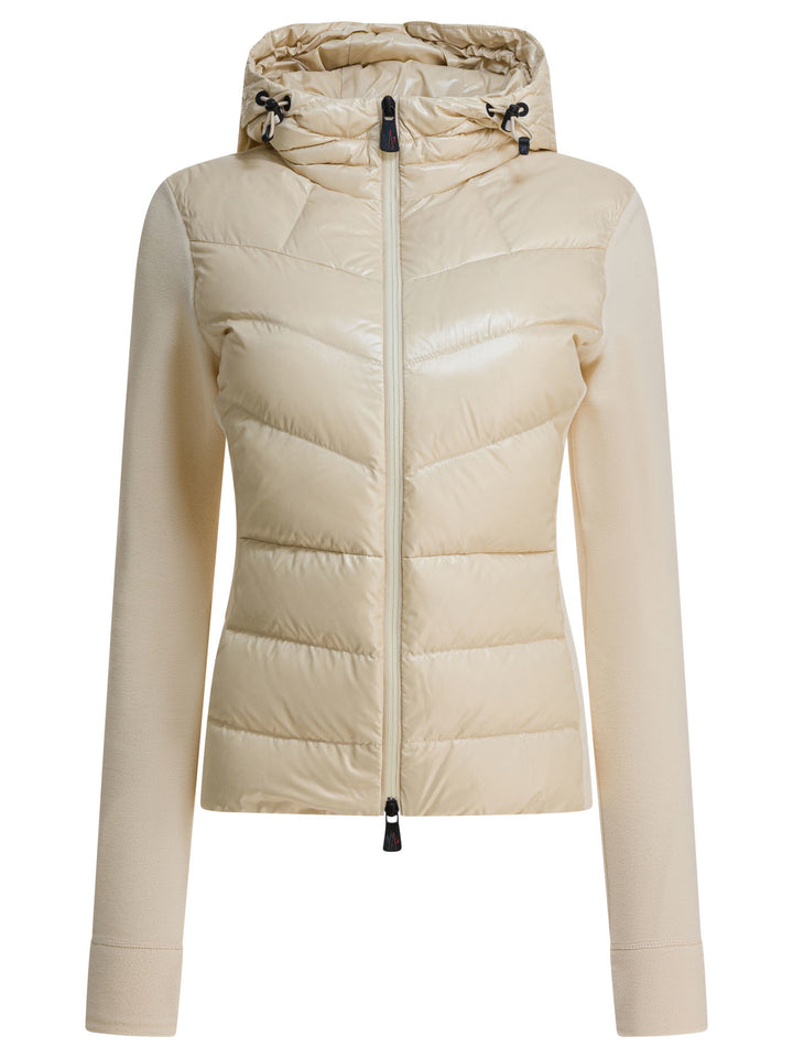 Moncler Grenoble Fleece Sweatshirt With Zipper Sweatshirts - Beige | 77933d8e3a1e17a941c34d71eb616f2fa1aa3cbb