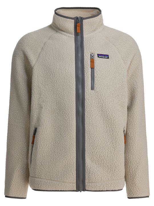Retro Pile Fleece Jackets And Coats White