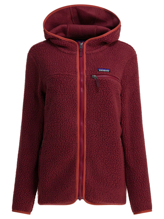Retro Pile Fleece Jackets And Coats Bordeaux