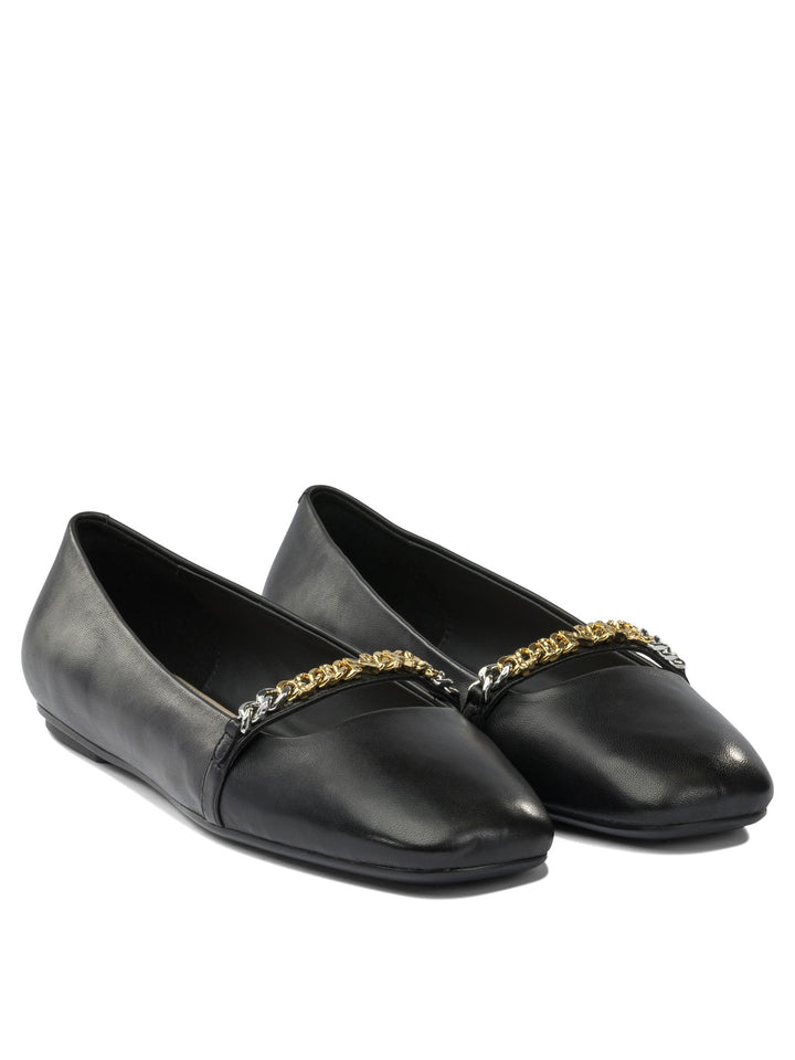 Pinko Leather Ballet Flats With Square Toe Ballerinas - Black | 488137383d65cc7755faf5abd6735ab00002e938