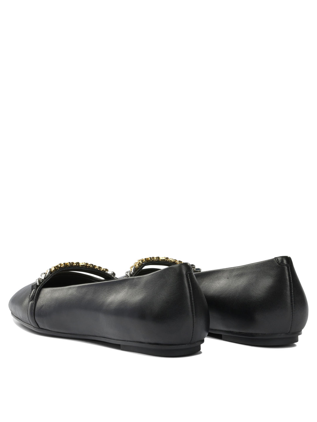 Pinko Leather Ballet Flats With Square Toe Ballerinas - Black | e8106900c8cd67fd60827256a22f25d0f6979880