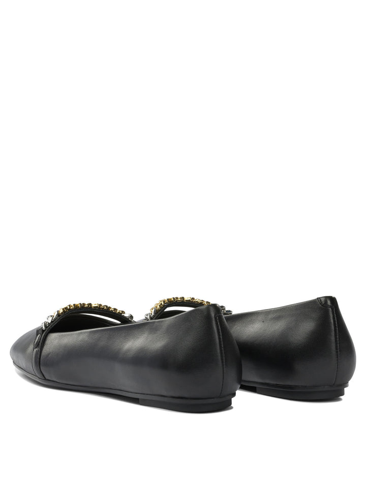 Pinko Leather Ballet Flats With Square Toe Ballerinas - Black | e8106900c8cd67fd60827256a22f25d0f6979880