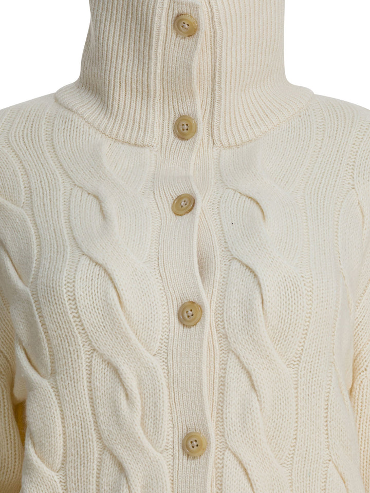 Polo Ralph Lauren Cardigan In Cashmere Knitwear - White | 4425c87d59012608cfcacf9a479303bf512bf341