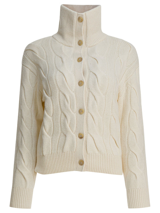 Cardigan In Cashmere Knitwear White