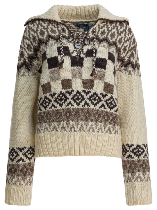 Wool Sweater Knitwear Beige