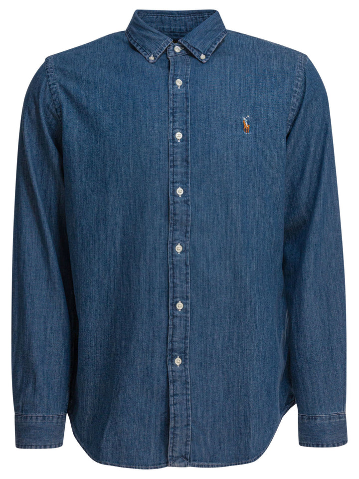Polo Ralph Lauren Custom Fit Denim Shirt Shirts - Light blue | 3f46b63000b39a3635acbc472c929baa3093de76