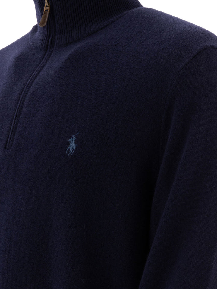 Polo Ralph Lauren Wool Half-Zip Sweater Knitwear - Blue | aac683346d198f3e1181d5564b2c23a2d25762d0