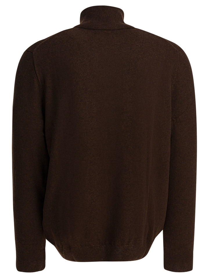 Polo Ralph Lauren Wool Sweater With Zipper Knitwear - Brown | 38c6e653c5124cb4f0f3d37c388c690f51f42ef4