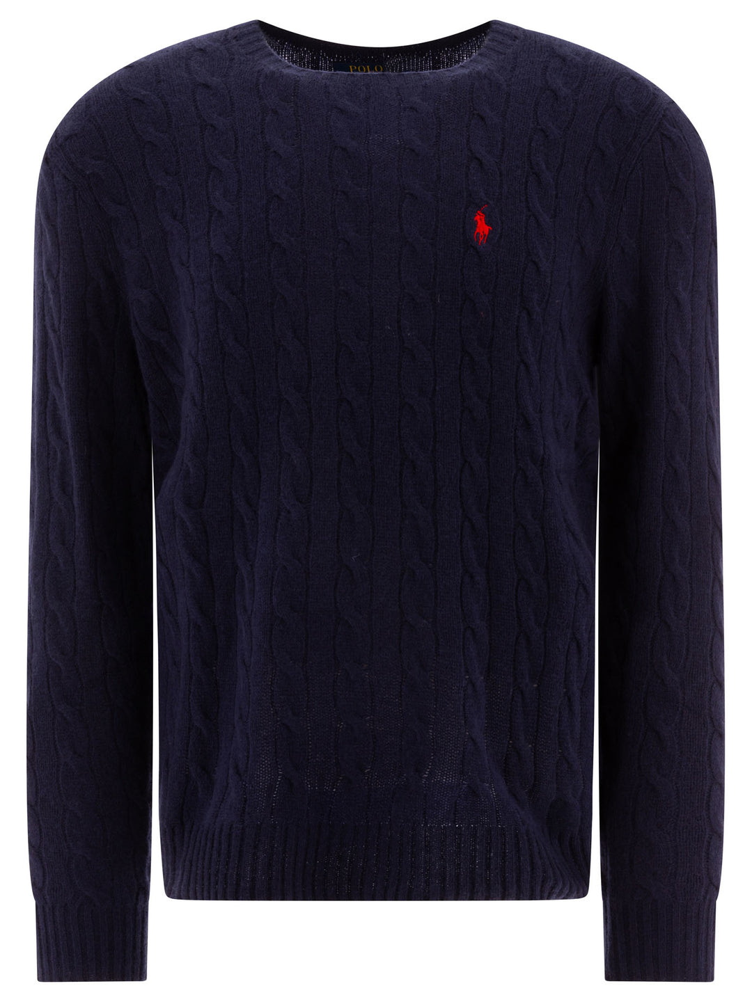 Polo Ralph Lauren Wool And Cashmere Crewneck Sweater With Logo Knitwear - Blue | 0673d62ed8afccc4ebf65bec7d9494a3deb0d25e