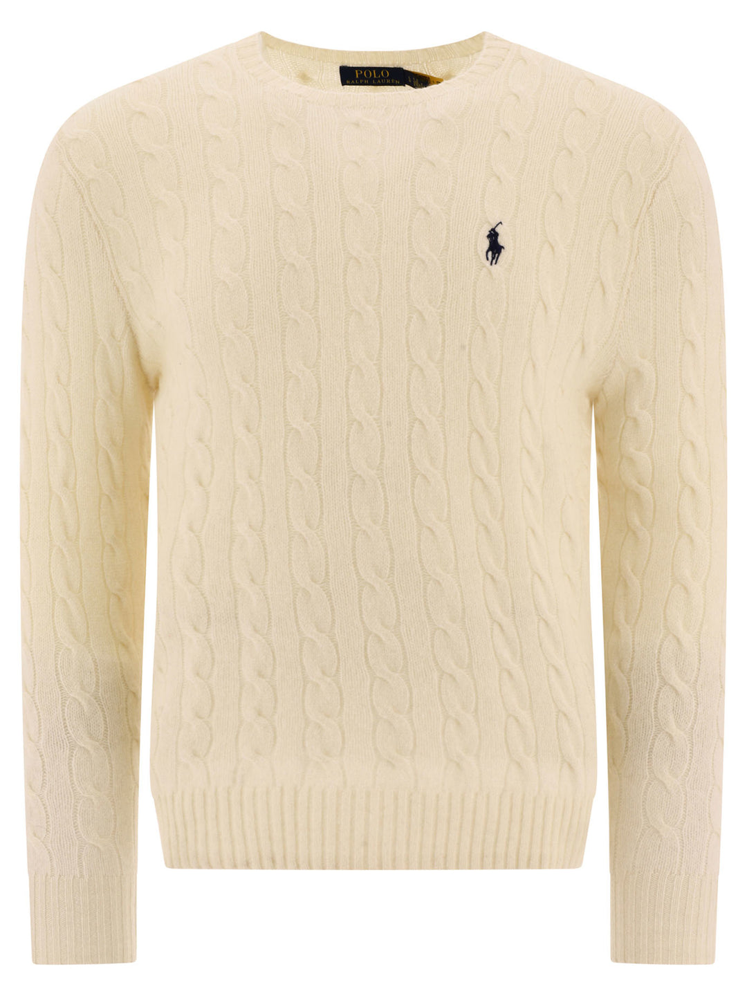 Polo Ralph Lauren Wool And Cashmere Crewneck Sweater With Logo Knitwear - White | 24456e91952f0704f0288cfb4a1a7e5809974b3b