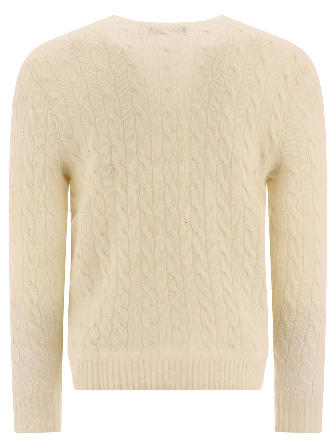 Polo Ralph Lauren Wool And Cashmere Crewneck Sweater With Logo Knitwear - White | bca28e81534dc78f30007fb1a4c1aae950b965b7