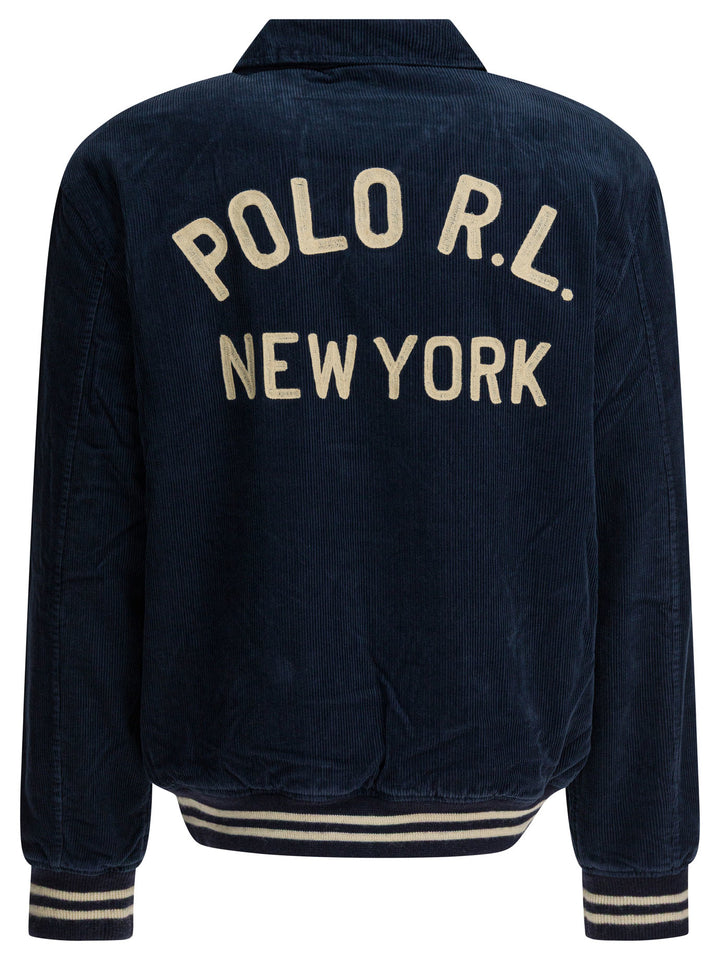 Polo Ralph Lauren Bomber In Cotone E Lana Jackets and Coats - Blue | 34c0b42c8e9b4614c5011dc661fadc7bd8a58827